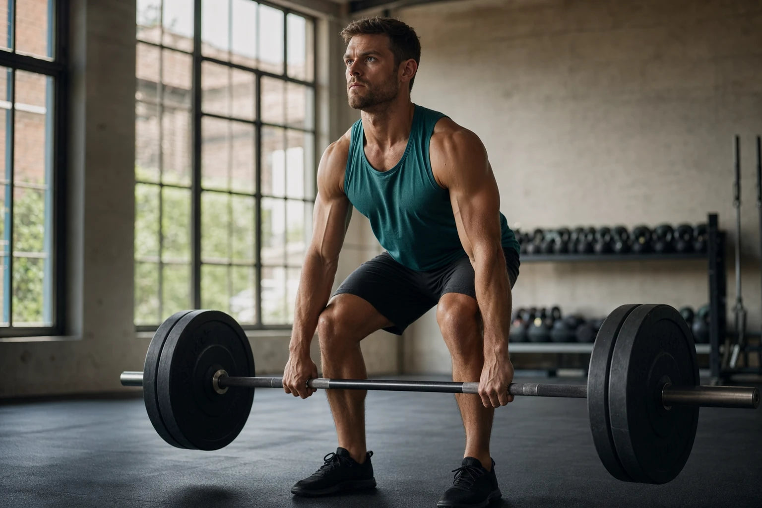 Veganer Sportler beim Krafttraining – pflanzliches Protein im Sport