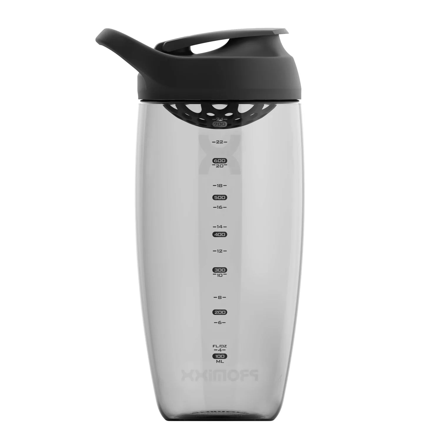 ECOZEN Protein Shaker Schwarz Rueckansicht - PROMiXX Pursuit 700ml