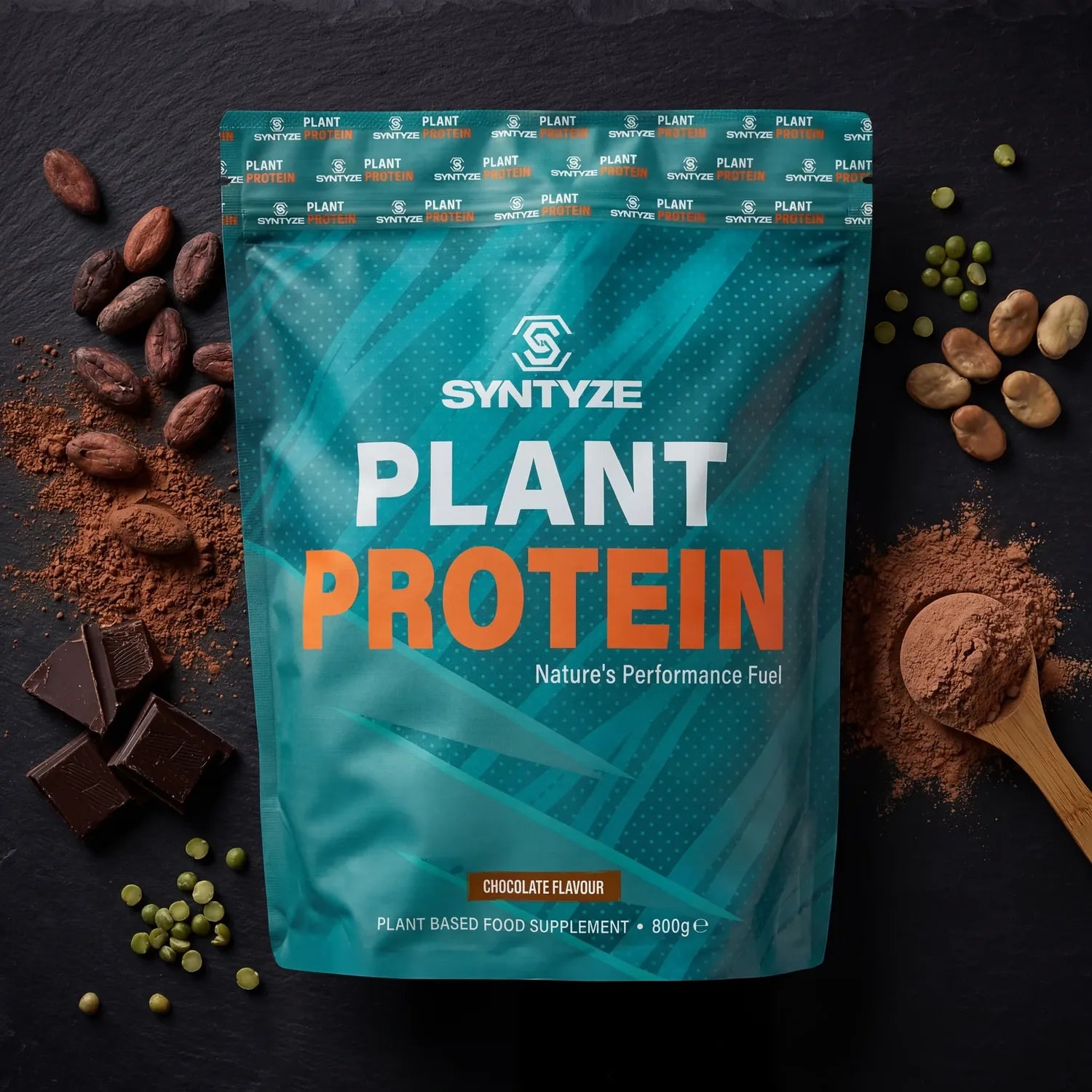 SYNTYZE Plant Protein Chocolate - Zutaten und Naehrwerte veganes Proteinpulver