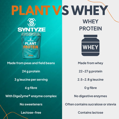 SYNTYZE Plant Protein Chocolate comparison – nutrition facts vs. competitors